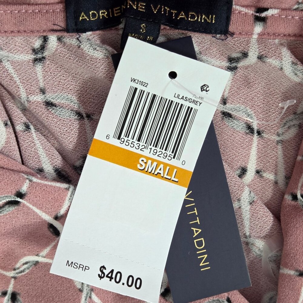 NWT Adrienne Vittadini Women's Sleeveless Draped Scarf Top - Picture 3 of 5